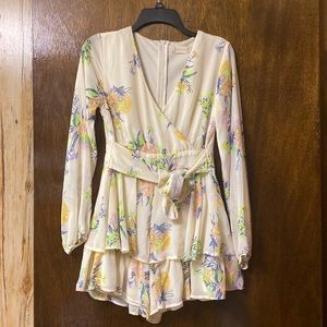 Altar’d State cream with pop of color romper